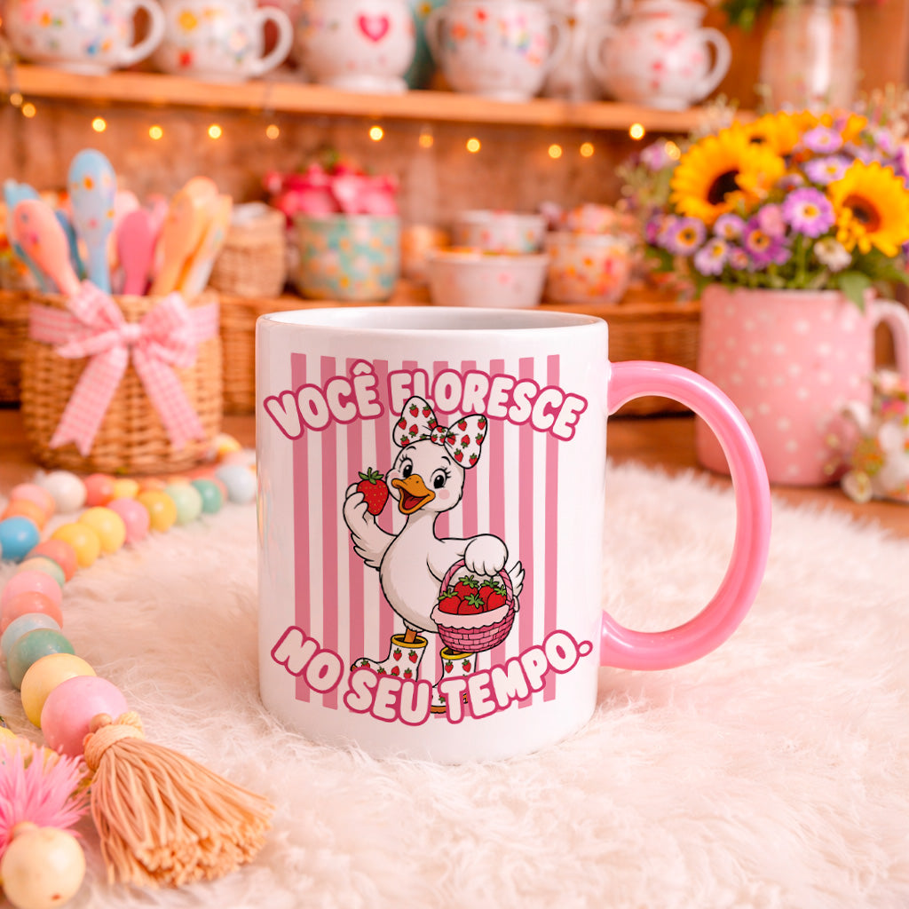 Cute Motivational Duck Mug Sublimation PNG Bundle | Inspirational Portuguese Quotes Coffee Cup Wrap