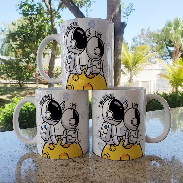 Valentine’s Day Astronaut Couple Mug Sublimation | Space Love Design for Couples