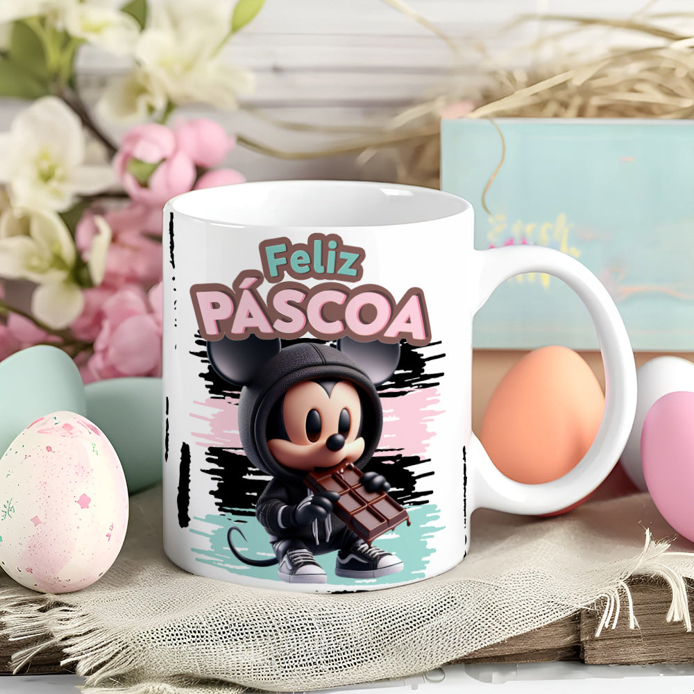 Easter Mouse Mug Sublimation Bundle | Cute Cartoon Mouse Characters for Easter