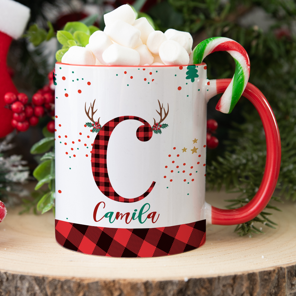 Christmas Alphabet Mug Wrap Set A-Z – 26 Festive Letter Designs for 11oz & 15oz Mugs | XmasSublimation PNG