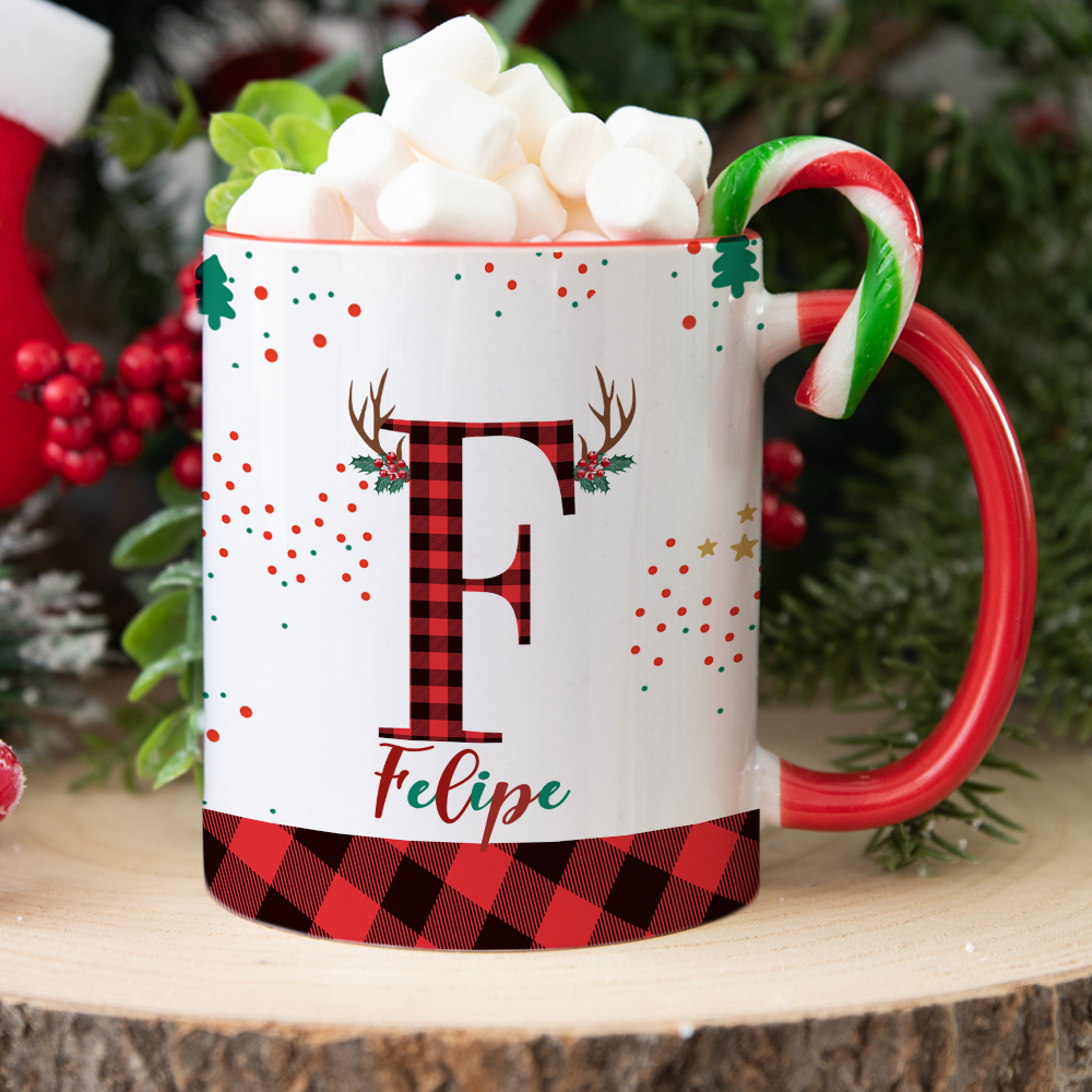 Christmas Alphabet Mug Wrap Set A-Z – 26 Festive Letter Designs for 11oz & 15oz Mugs | XmasSublimation PNG