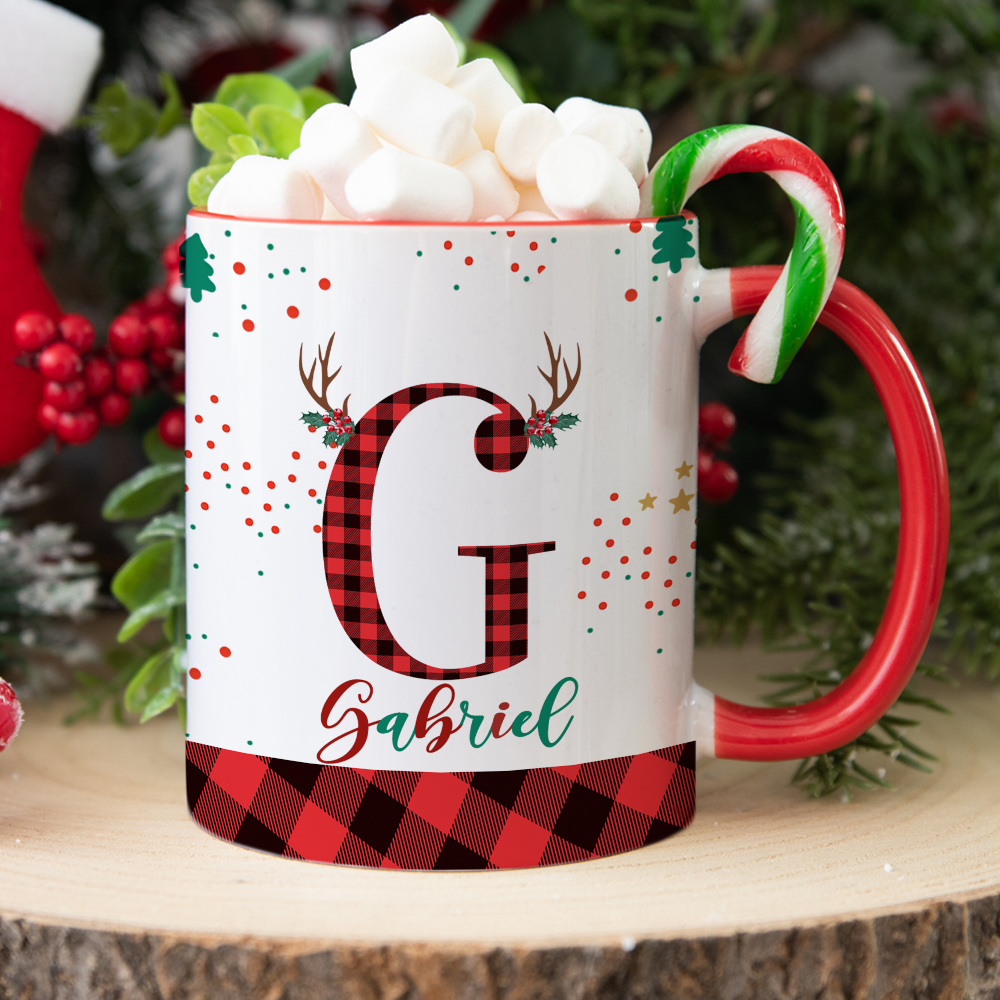 Christmas Alphabet Mug Wrap Set A-Z – 26 Festive Letter Designs for 11oz & 15oz Mugs | XmasSublimation PNG