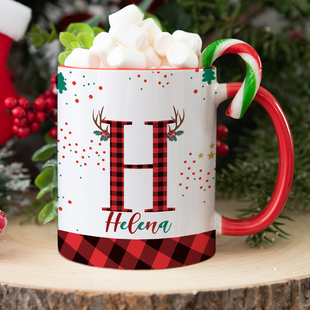 Christmas Alphabet Mug Wrap Set A-Z – 26 Festive Letter Designs for 11oz & 15oz Mugs | XmasSublimation PNG