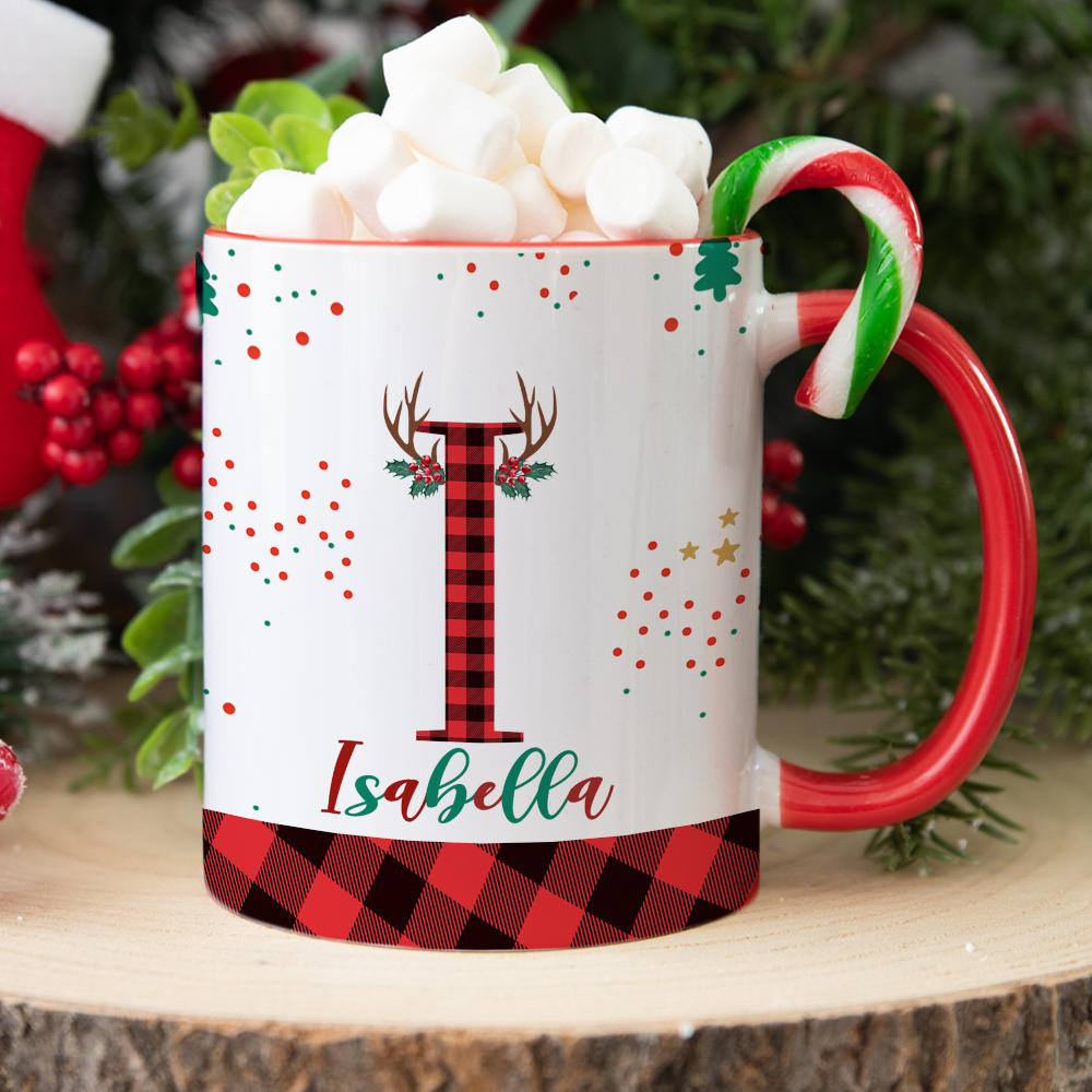 Christmas Alphabet Mug Wrap Set A-Z – 26 Festive Letter Designs for 11oz & 15oz Mugs | XmasSublimation PNG
