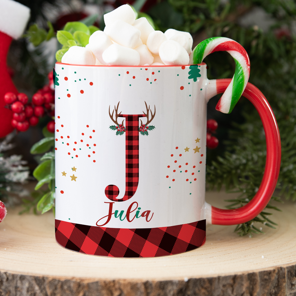 Christmas Alphabet Mug Wrap Set A-Z – 26 Festive Letter Designs for 11oz & 15oz Mugs | XmasSublimation PNG