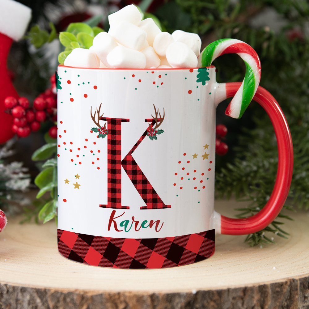 Christmas Alphabet Mug Wrap Set A-Z – 26 Festive Letter Designs for 11oz & 15oz Mugs | XmasSublimation PNG