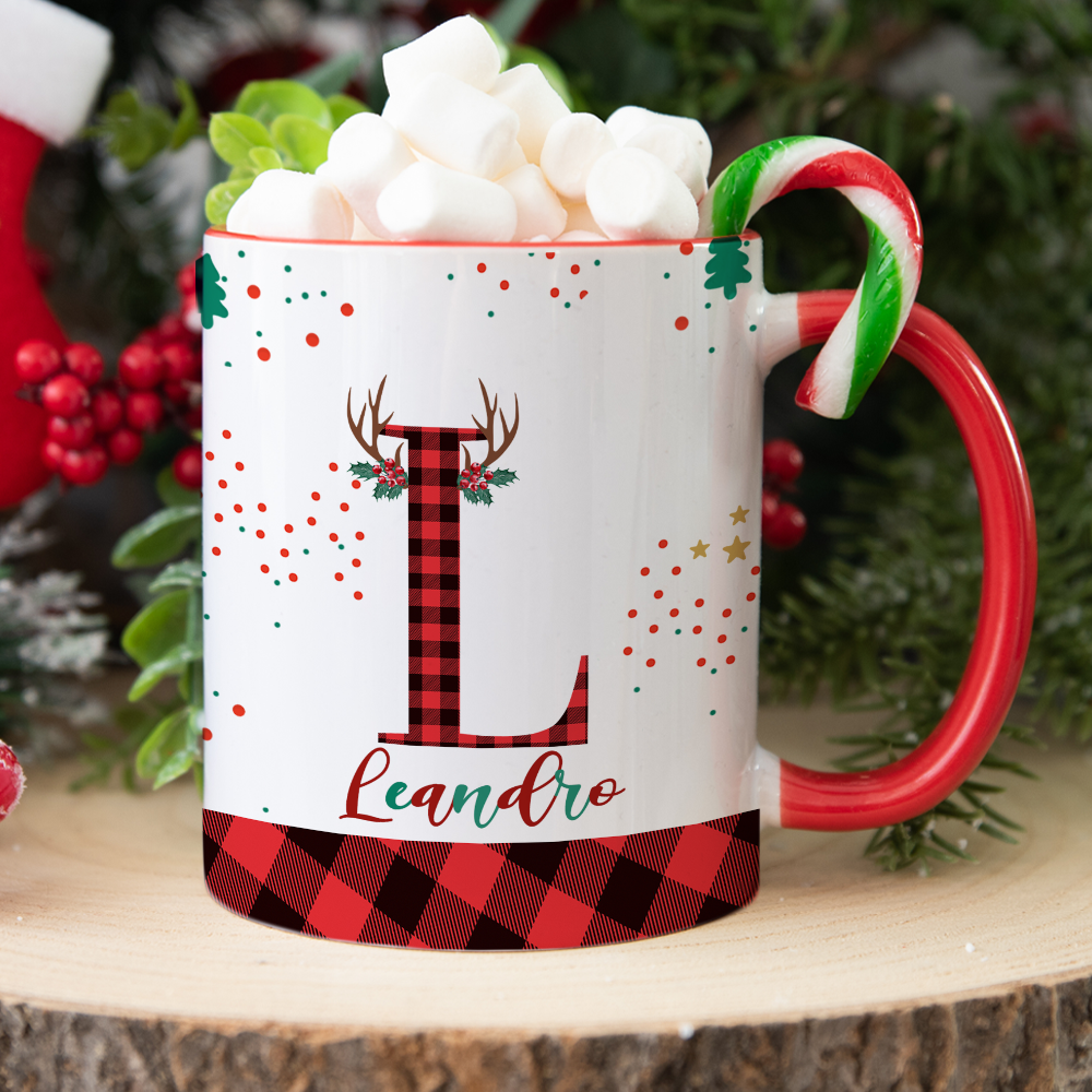 Christmas Alphabet Mug Wrap Set A-Z – 26 Festive Letter Designs for 11oz & 15oz Mugs | XmasSublimation PNG