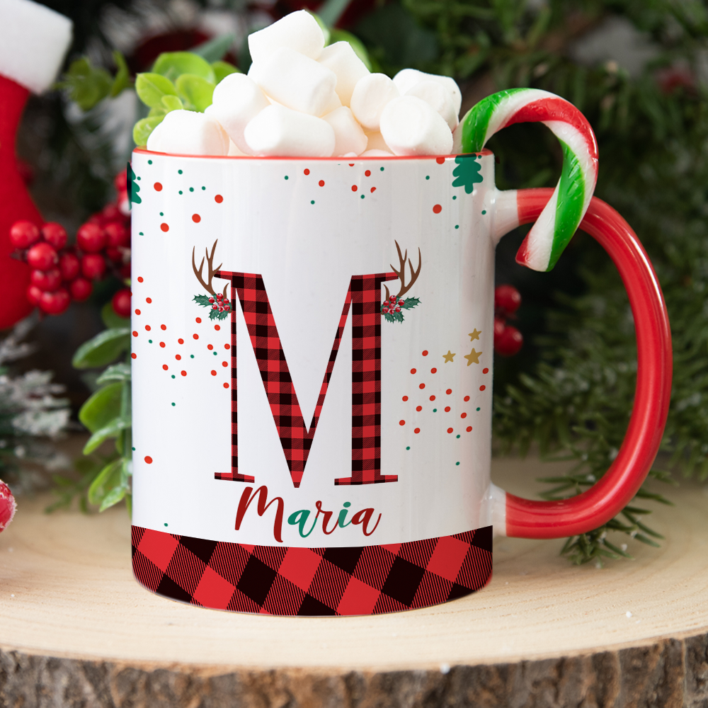 Christmas Alphabet Mug Wrap Set A-Z – 26 Festive Letter Designs for 11oz & 15oz Mugs | XmasSublimation PNG