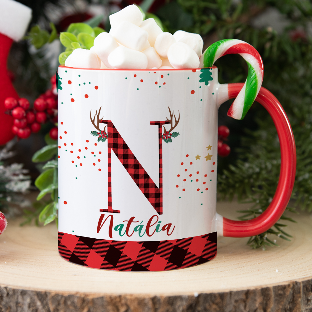 Christmas Alphabet Mug Wrap Set A-Z – 26 Festive Letter Designs for 11oz & 15oz Mugs | XmasSublimation PNG