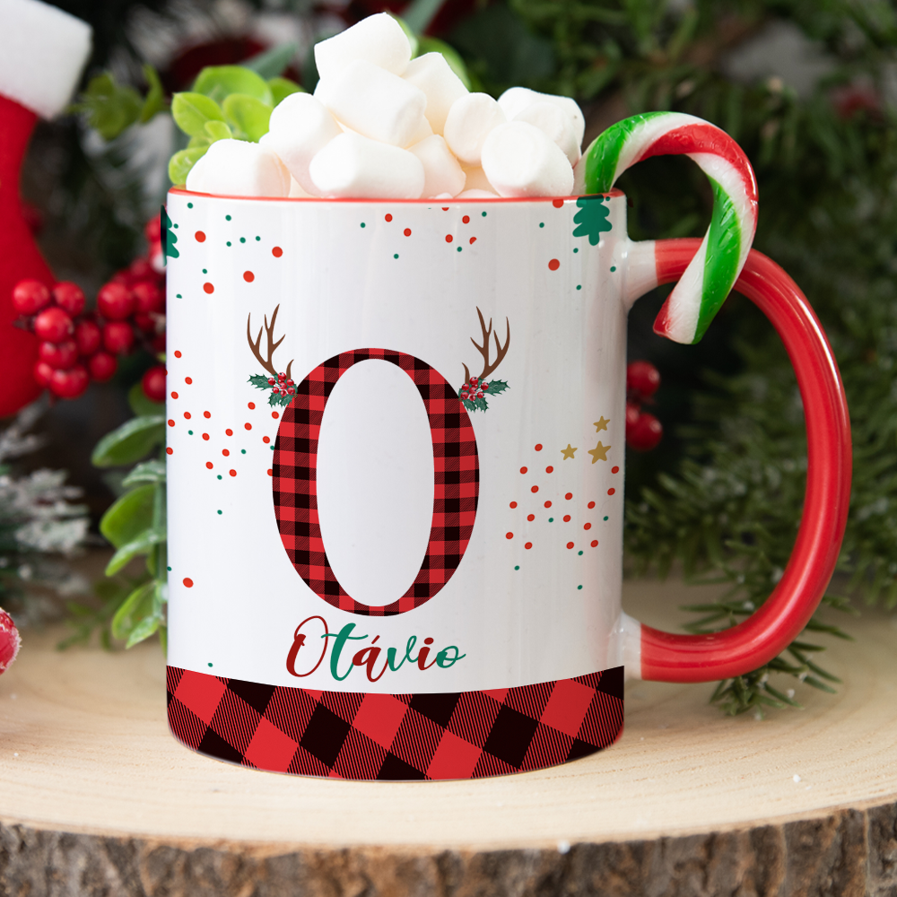 Christmas Alphabet Mug Wrap Set A-Z – 26 Festive Letter Designs for 11oz & 15oz Mugs | XmasSublimation PNG
