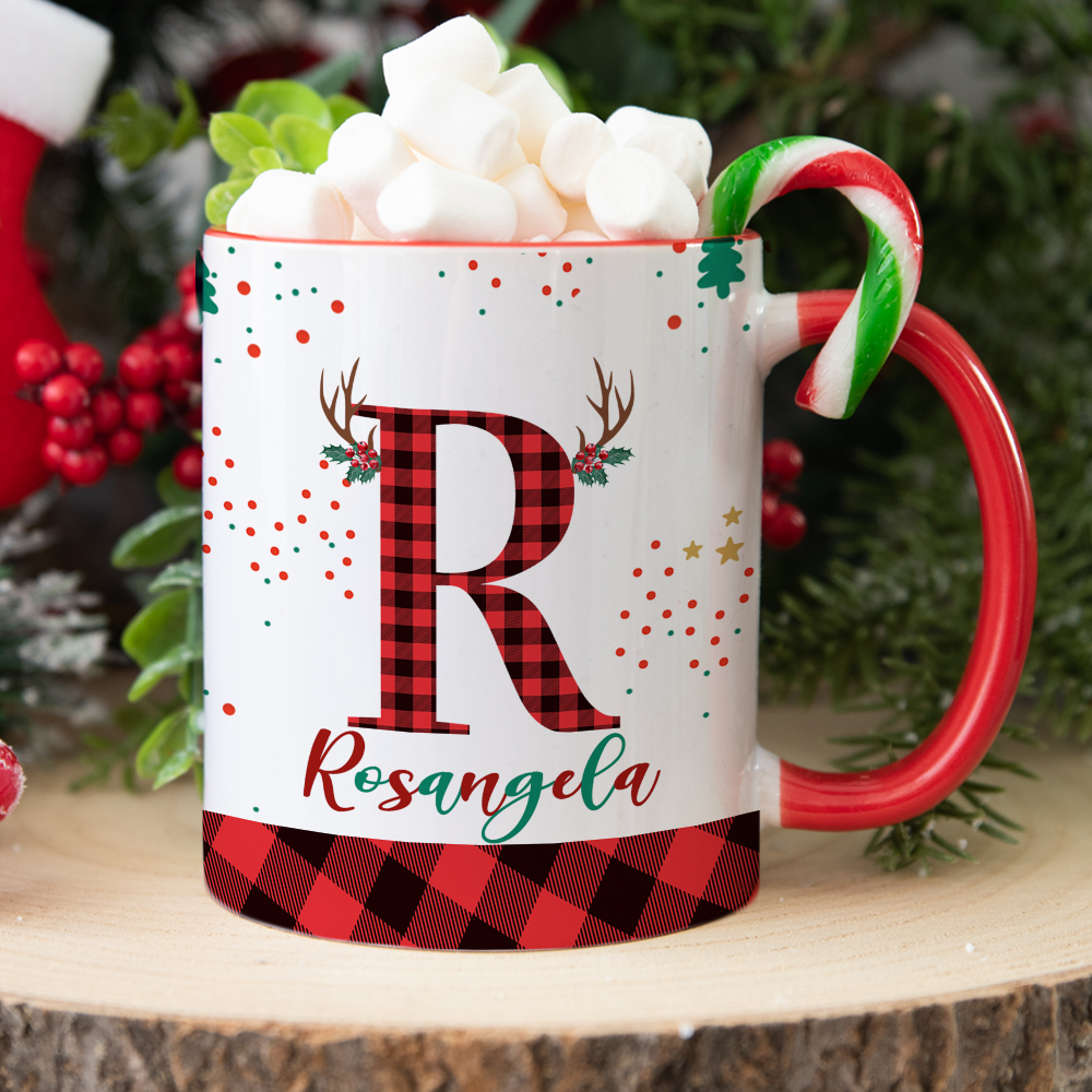 Christmas Alphabet Mug Wrap Set A-Z – 26 Festive Letter Designs for 11oz & 15oz Mugs | XmasSublimation PNG