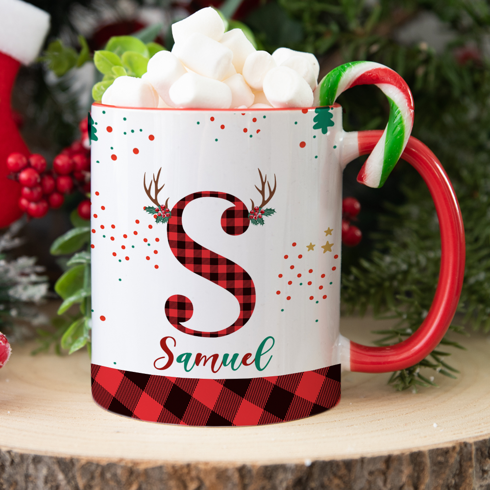 Christmas Alphabet Mug Wrap Set A-Z – 26 Festive Letter Designs for 11oz & 15oz Mugs | XmasSublimation PNG