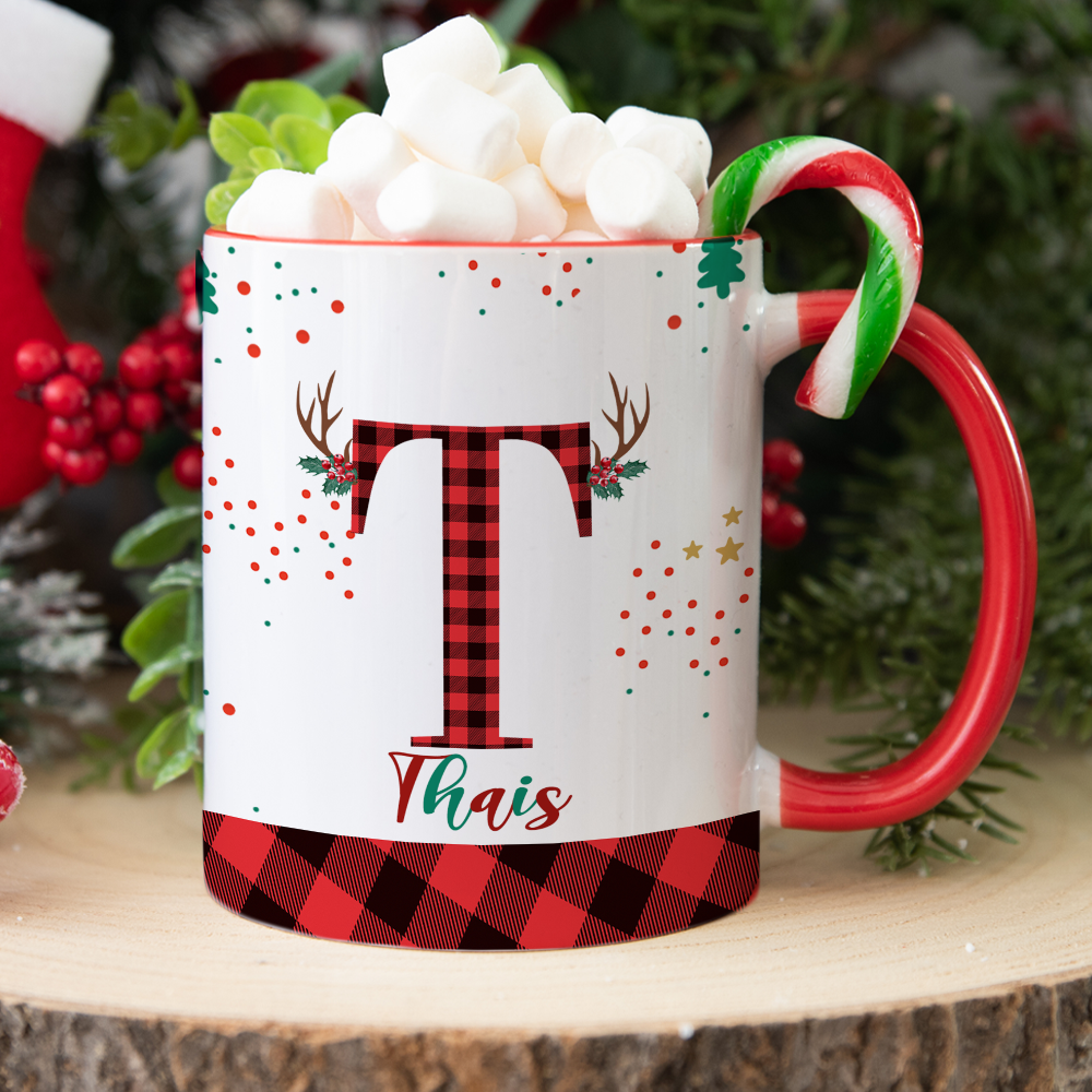 Christmas Alphabet Mug Wrap Set A-Z – 26 Festive Letter Designs for 11oz & 15oz Mugs | XmasSublimation PNG