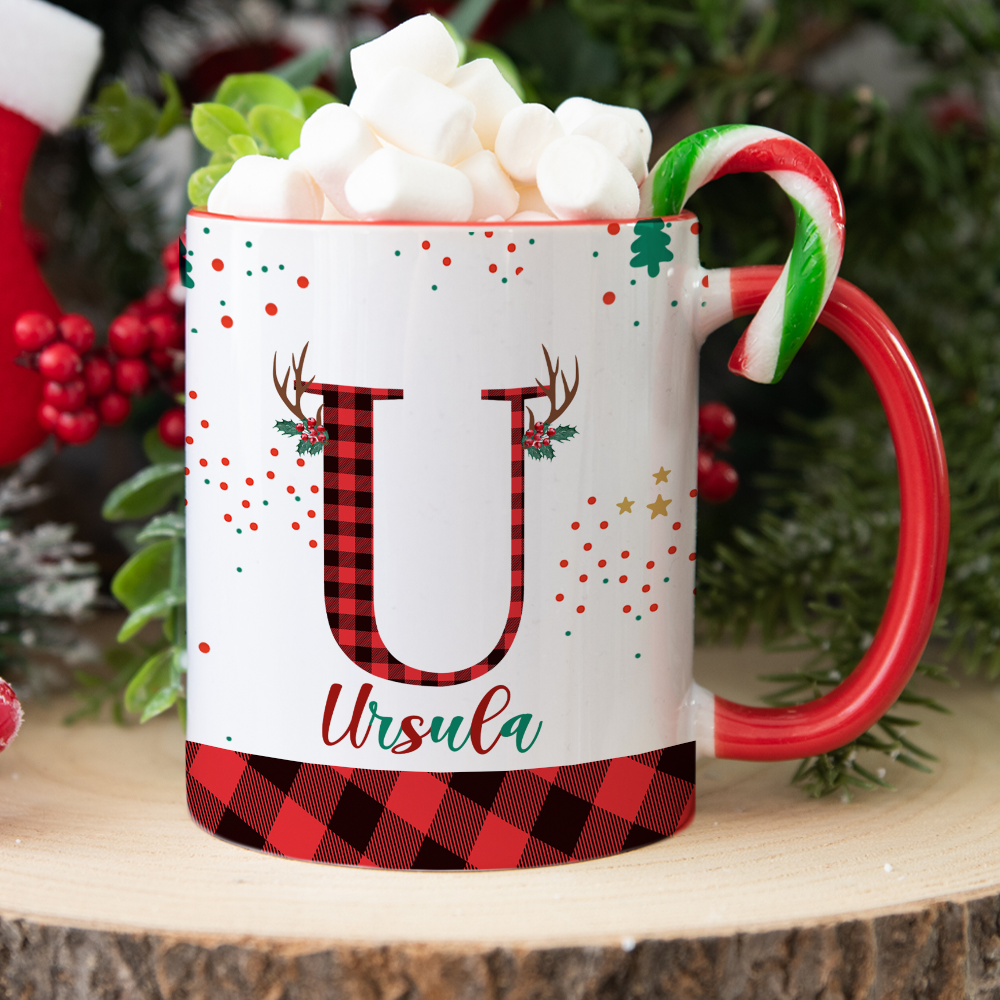 Christmas Alphabet Mug Wrap Set A-Z – 26 Festive Letter Designs for 11oz & 15oz Mugs | XmasSublimation PNG