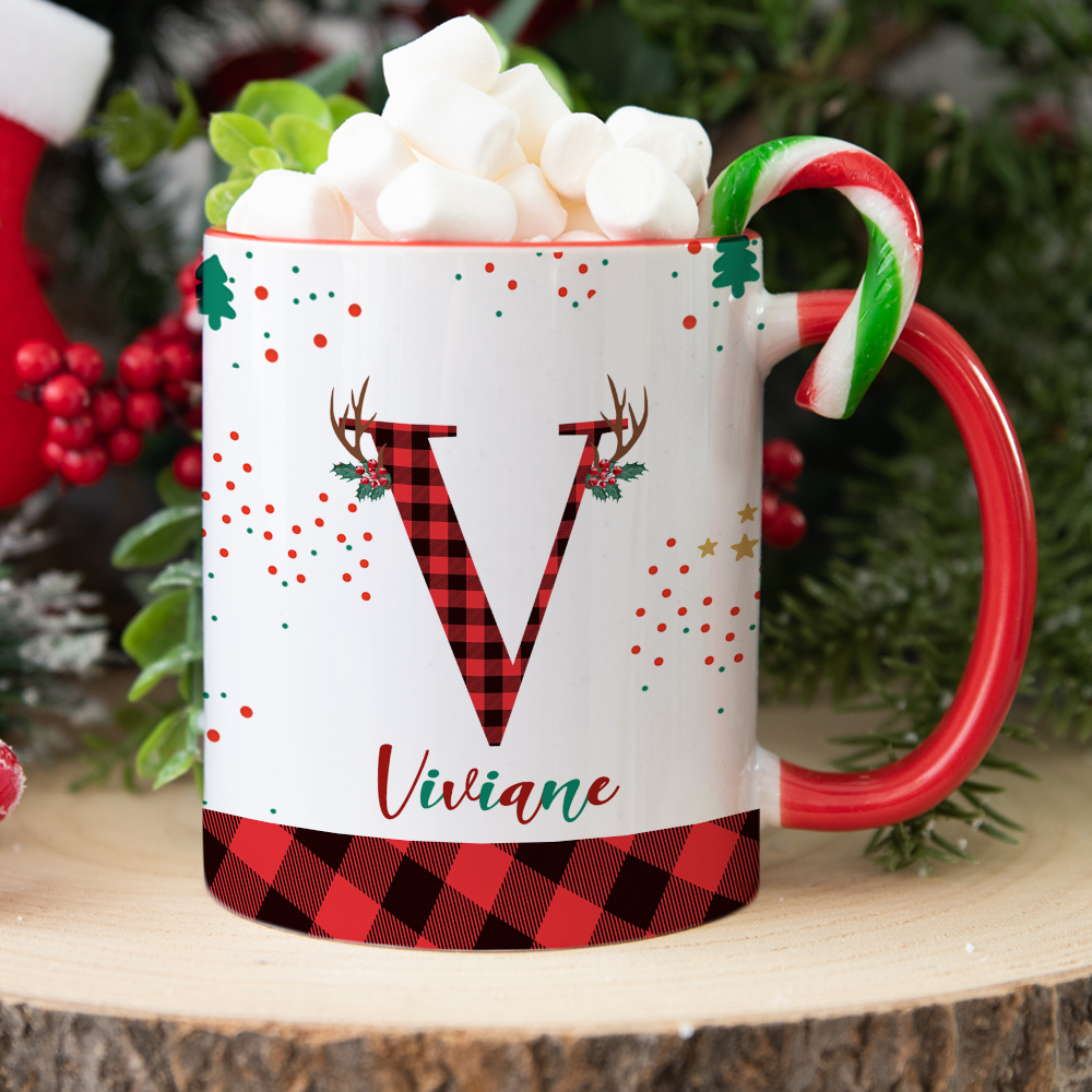Christmas Alphabet Mug Wrap Set A-Z – 26 Festive Letter Designs for 11oz & 15oz Mugs | XmasSublimation PNG