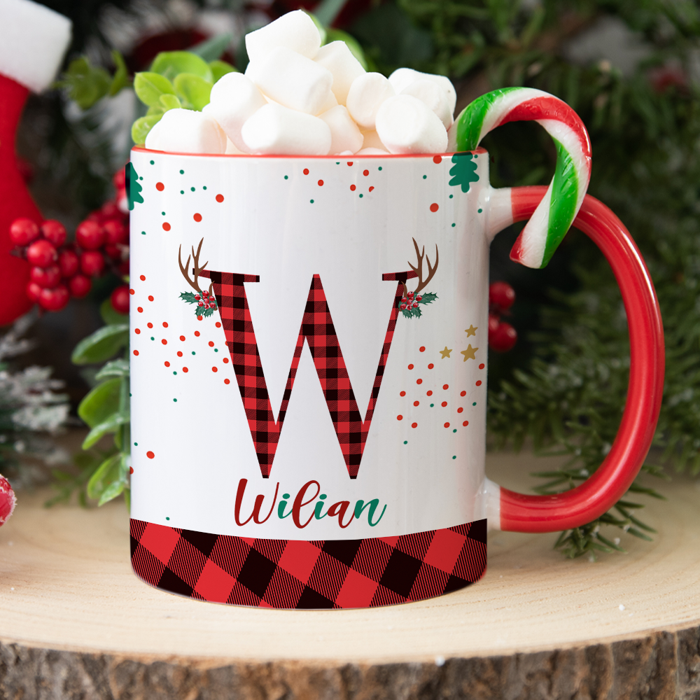 Christmas Alphabet Mug Wrap Set A-Z – 26 Festive Letter Designs for 11oz & 15oz Mugs | XmasSublimation PNG