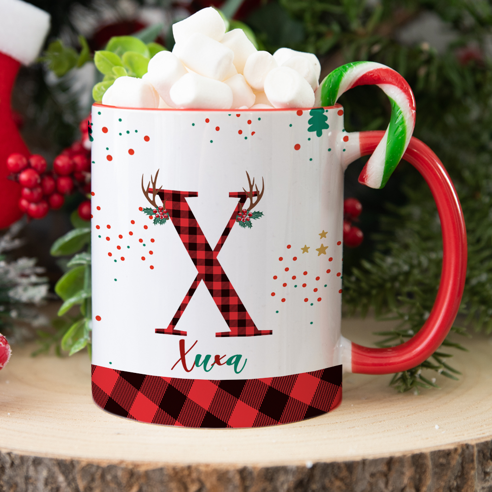 Christmas Alphabet Mug Wrap Set A-Z – 26 Festive Letter Designs for 11oz & 15oz Mugs | XmasSublimation PNG