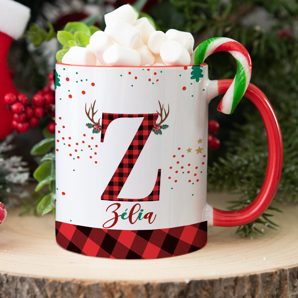 Christmas Alphabet Mug Wrap Set A-Z – 26 Festive Letter Designs for 11oz & 15oz Mugs | XmasSublimation PNG