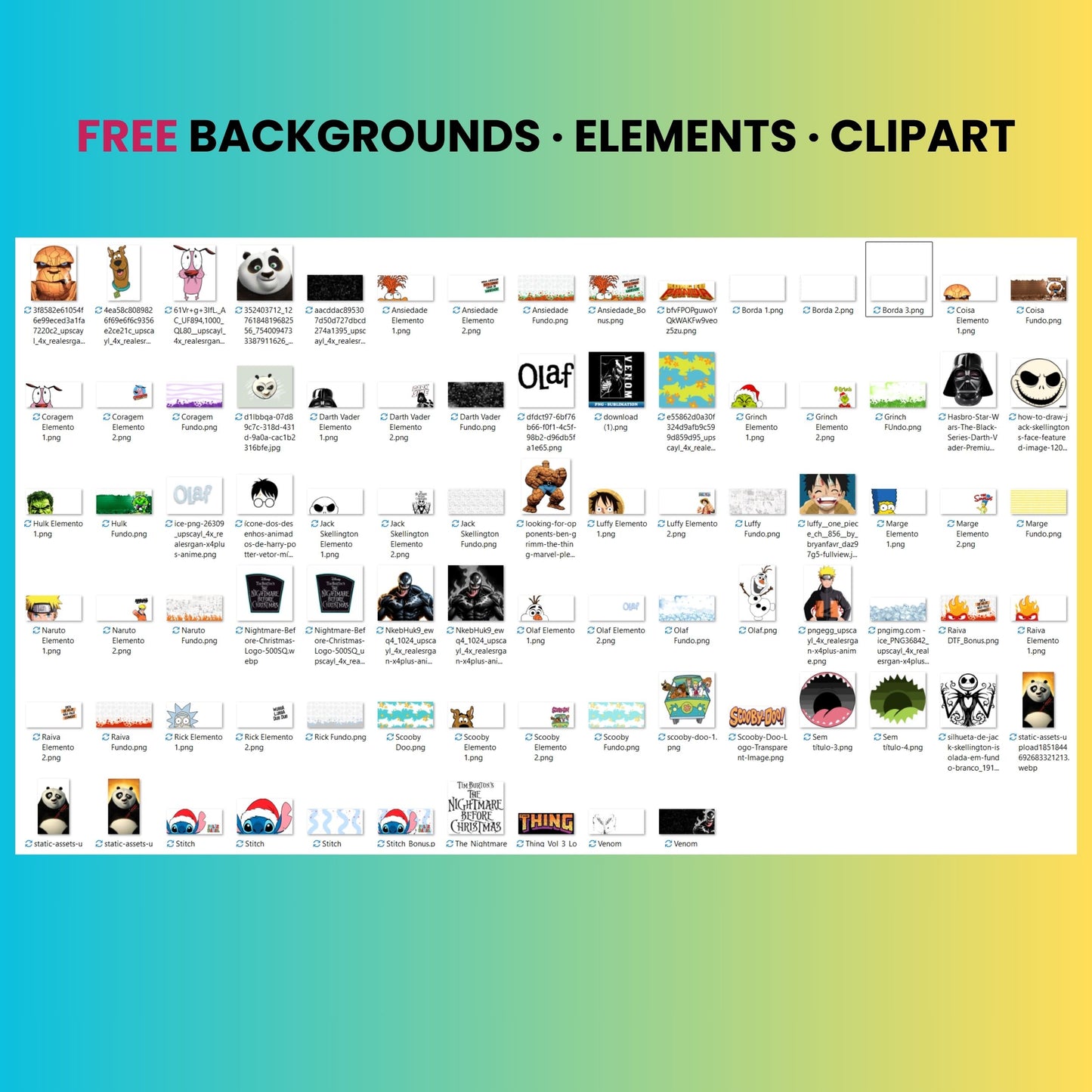 Cartoon Mug PNG Bundle with Fun Mouth Bottoms + Free Clipart & Backgrounds