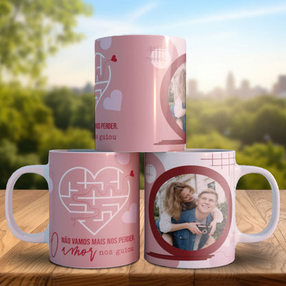 Endless Love Valentine’s Photo Mug PNG | Personalized Photo-Only Couples Mug for Sublimation