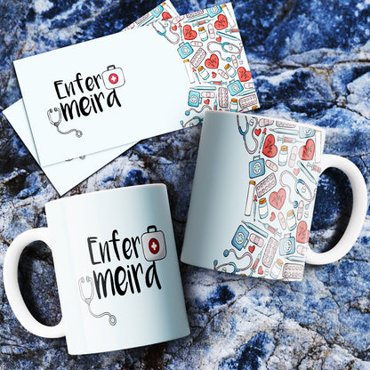 Medical Mug Sublimation PNG Bundle | Nurse Doctor Life Coffee Cup Wrap