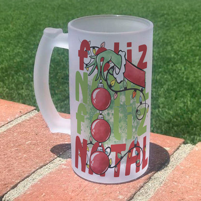 Funny Green Mean One Beer Mug Sublimation Designs PNG | Sarcastic Christmas Beer Stein Wrap Bundle