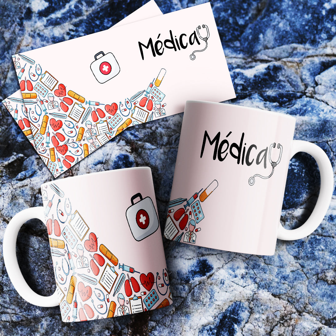 Medical Mug Sublimation PNG Bundle | Nurse Doctor Life Coffee Cup Wrap