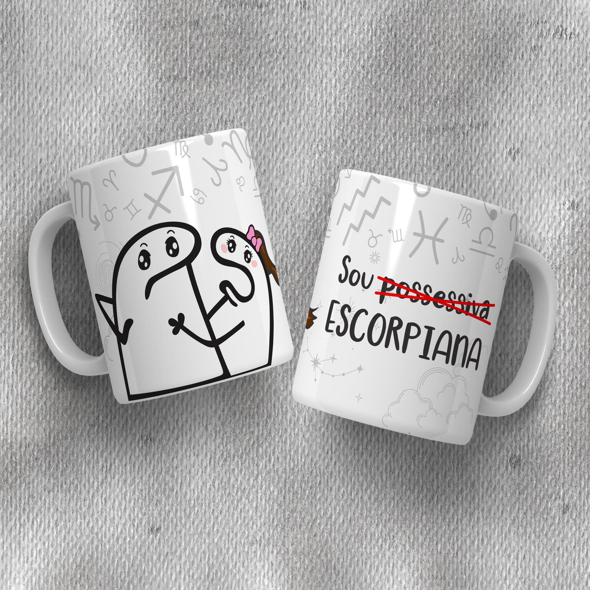 Funny Flork Zodiac Mug Sublimation PNG Bundle | Meme Astrology Mug Wrap