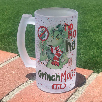 Funny Green Mean One Beer Mug Sublimation Designs PNG | Sarcastic Christmas Beer Wrap Bundle