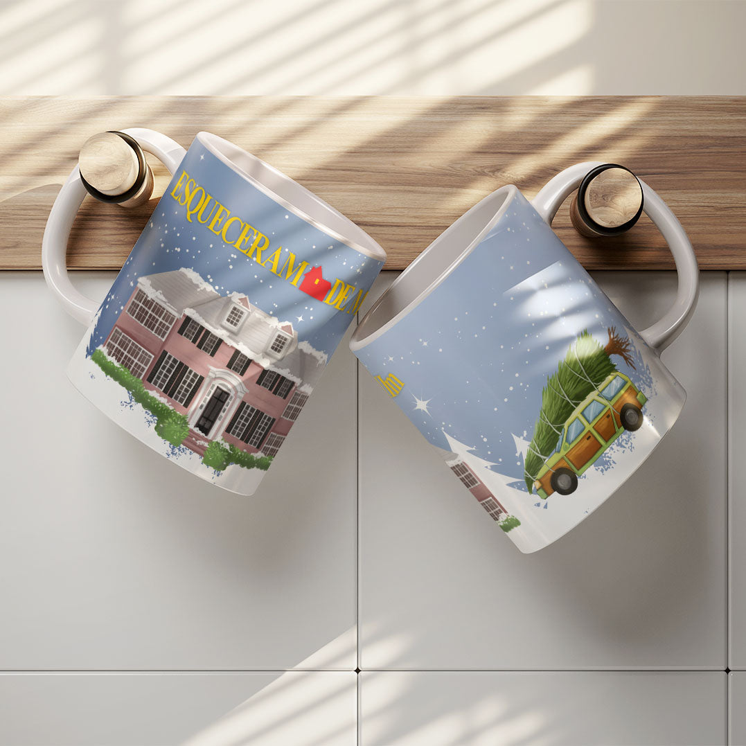 Home Alone Mug Sublimation PNG Bundle | Funny Christmas Movie Mug Wrap