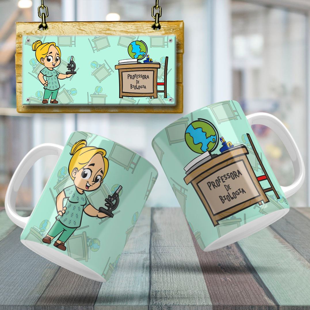 Cute Female Teacher Sublimation PNG Bundle | Mug Wrap Design