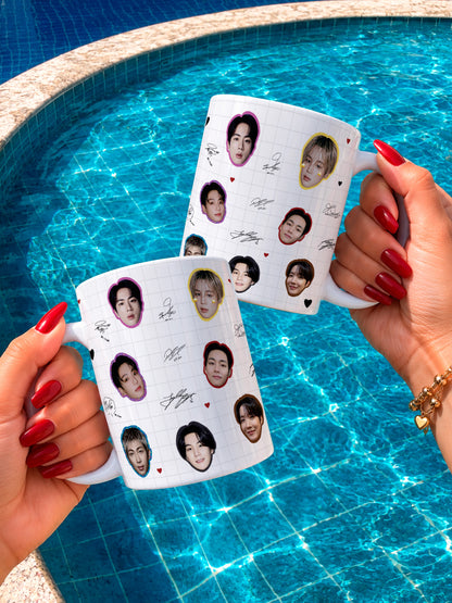 BTS Mug Wrap PNG Bundle | K-pop ARMY Gift Mug Sublimation PNG