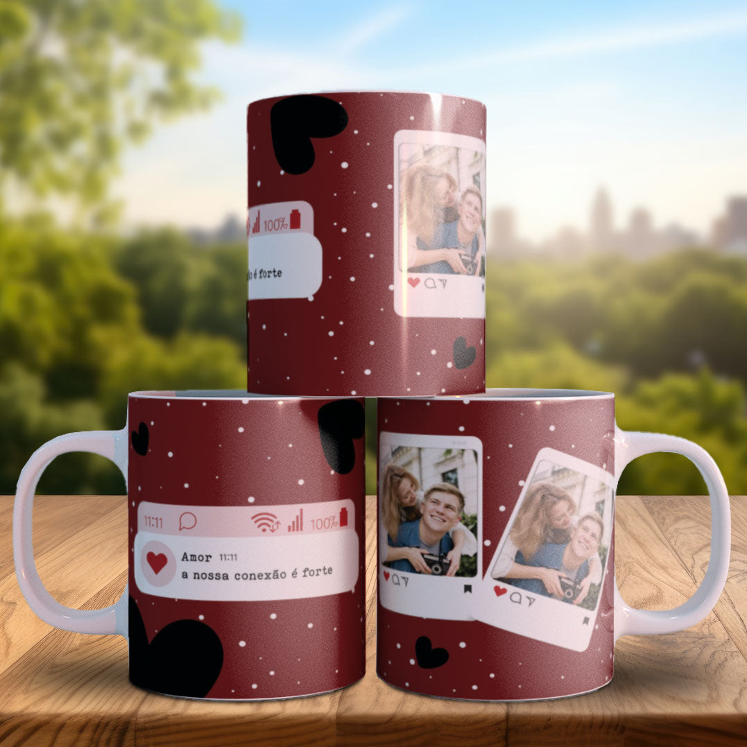 Endless Love Valentine’s Photo Mug PNG | Personalized Photo-Only Couples Mug for Sublimation