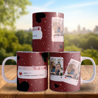Endless Love Valentine’s Photo Mug PNG | Personalized Photo-Only Couples Mug for Sublimation