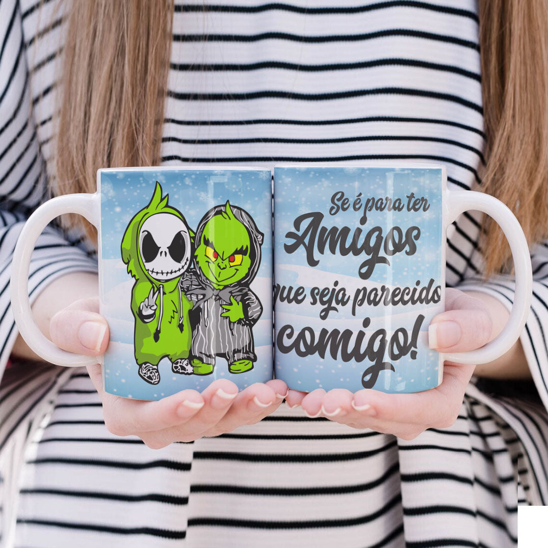 Funny Green Christmas Monster Mug Sublimation Wrap PNG Bundle | Sarcastic Holiday Quotes Mug Template