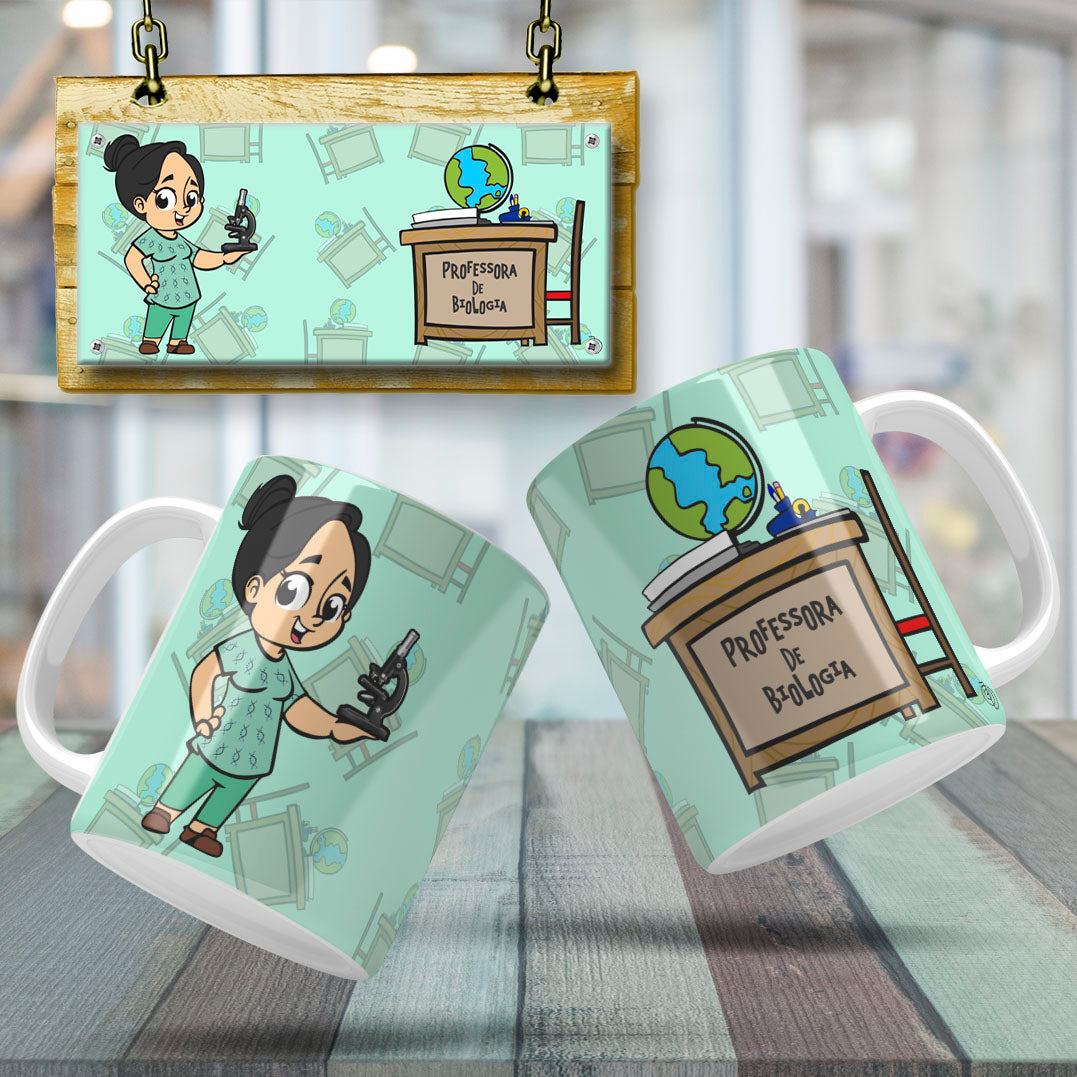 Cute Female Teacher Sublimation PNG Bundle | Mug Wrap Design            