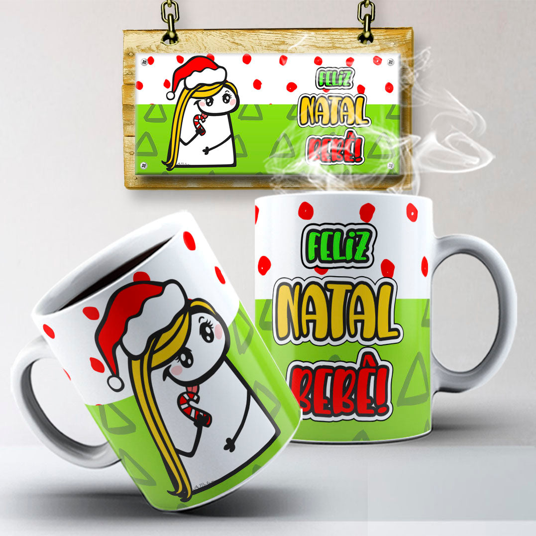 Funny Christmas Flork Mug Sublimation PNG Bundle | Meme Holiday Mug Wrap Template
