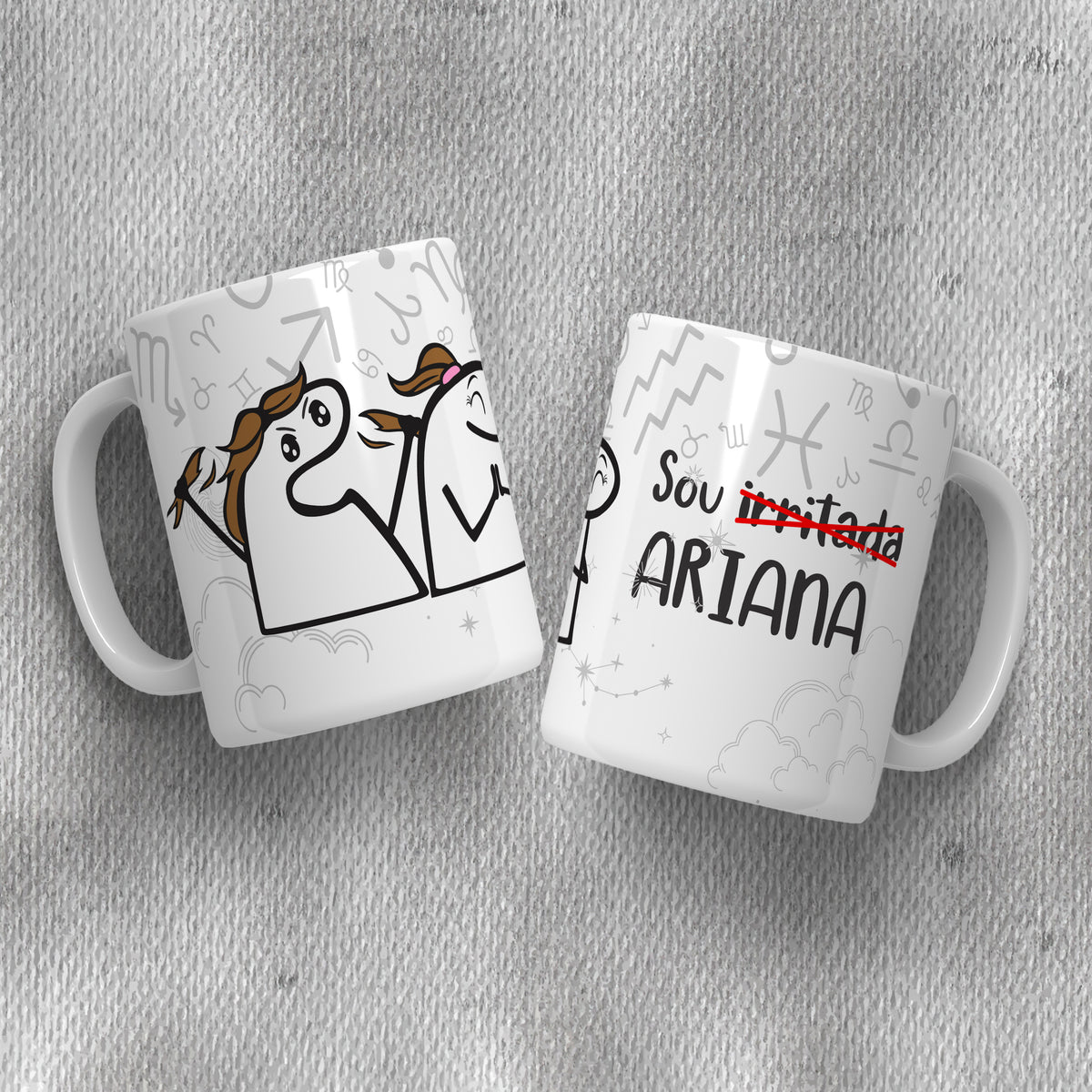 Funny Flork Zodiac Mug Sublimation PNG Bundle | Meme Astrology Mug Wrap