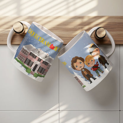 Home Alone Mug Sublimation PNG Bundle | Funny Christmas Movie Mug Wrap