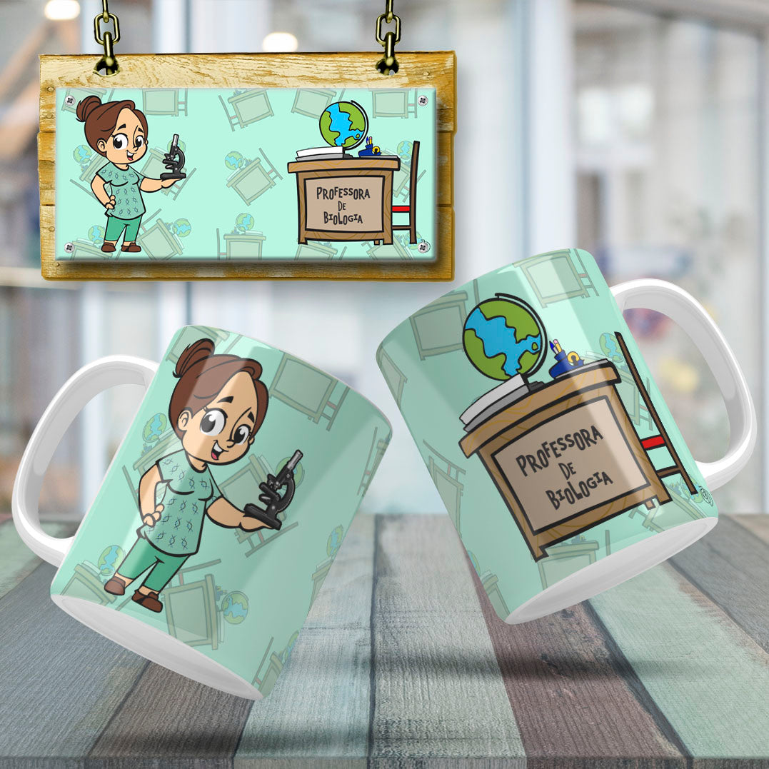 Cute Female Teacher Sublimation PNG Bundle | Mug Wrap Design