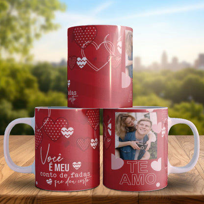 Endless Love Valentine’s Photo Mug PNG | Personalized Photo-Only Couples Mug for Sublimation