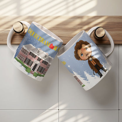 Home Alone Mug Sublimation PNG Bundle | Funny Christmas Movie Mug Wrap