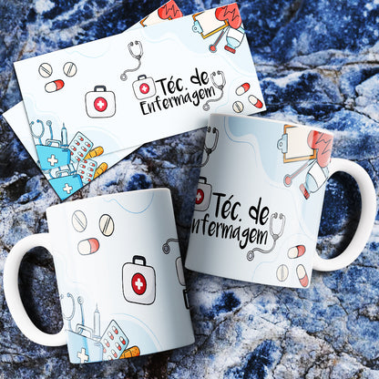 Medical Mug Sublimation PNG Bundle | Nurse Doctor Life Coffee Cup Wrap