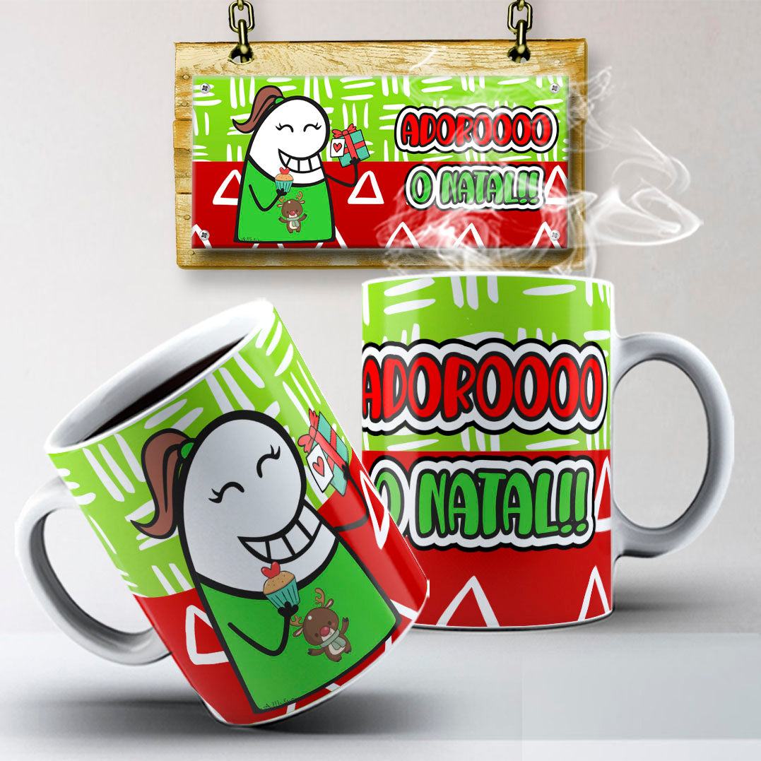 Funny Christmas Flork Mug Sublimation PNG Bundle | Meme Holiday Mug Wrap Template