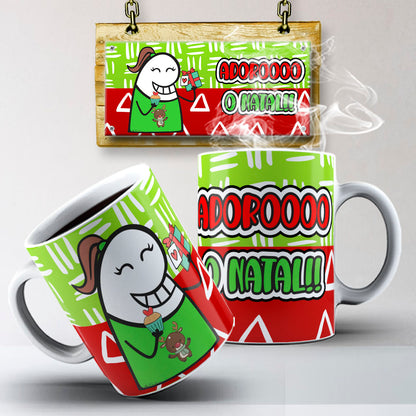 Funny Christmas Flork Mug Sublimation PNG Bundle | Meme Holiday Mug Wrap Template