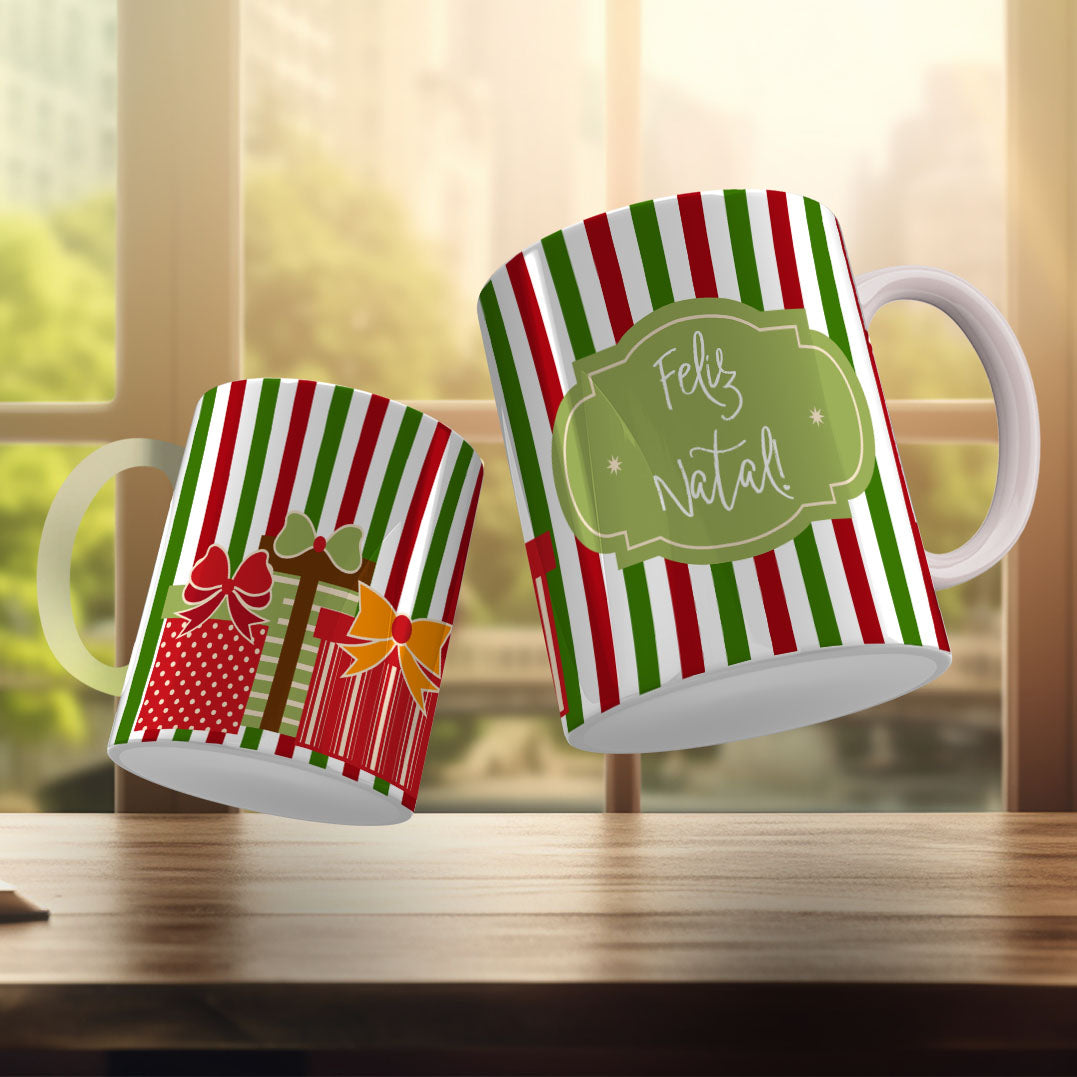 Cute Christmas Mug Sublimation Design PNG Bundle | Santa Gnome Xmas Tree Coffee Cup Wrap PNG