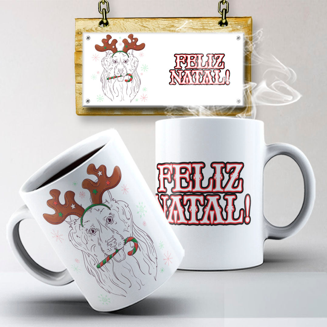 Christmas Pets Mug Sublimation PNG Bundle | Cute Dog and Cat Holiday Mug Wrap Template