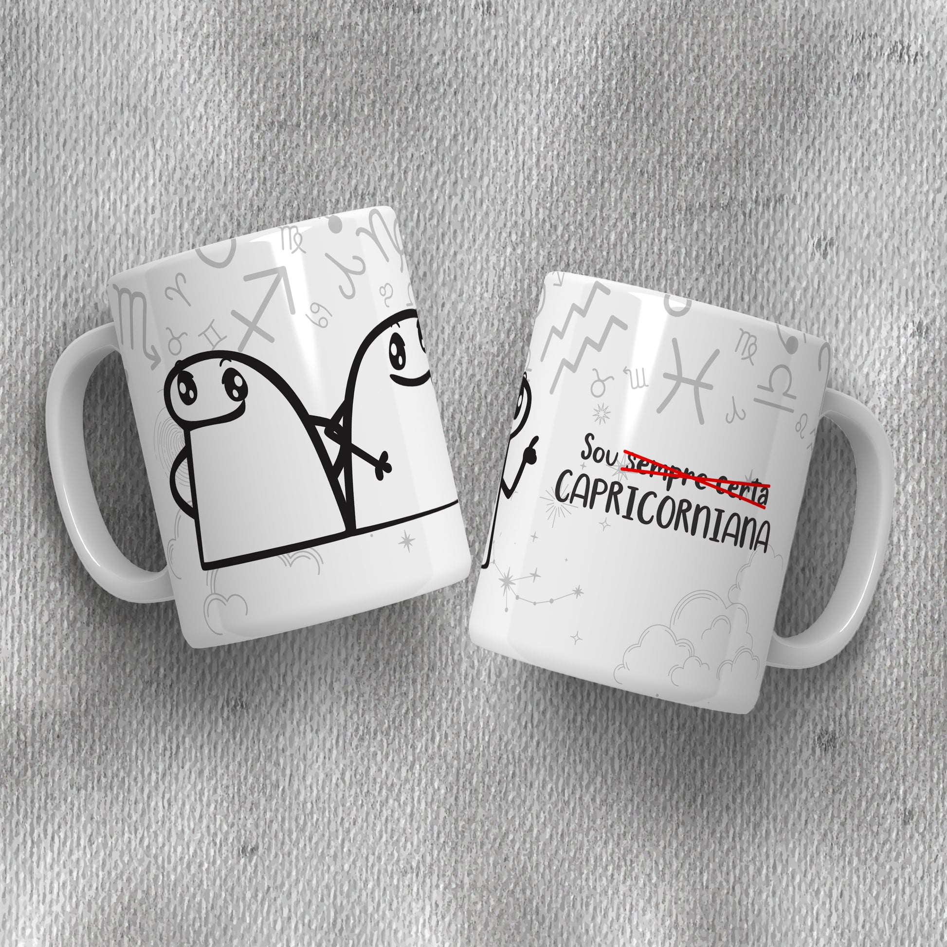 Funny Flork Zodiac Mug Sublimation PNG Bundle | Meme Astrology Mug Wrap