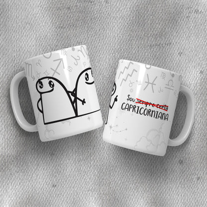 Funny Flork Zodiac Mug Sublimation PNG Bundle | Meme Astrology Mug Wrap