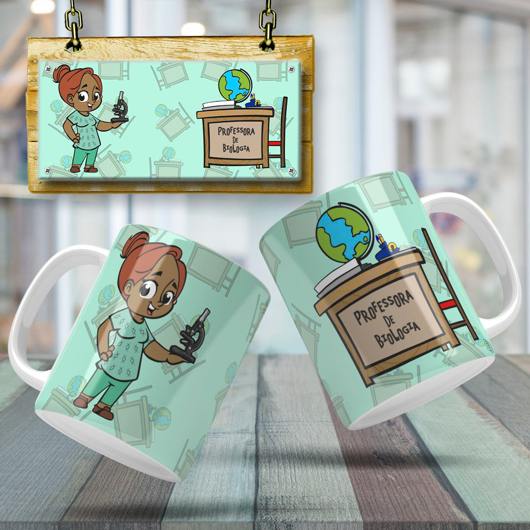 Cute Female Teacher Sublimation PNG Bundle | Mug Wrap Design